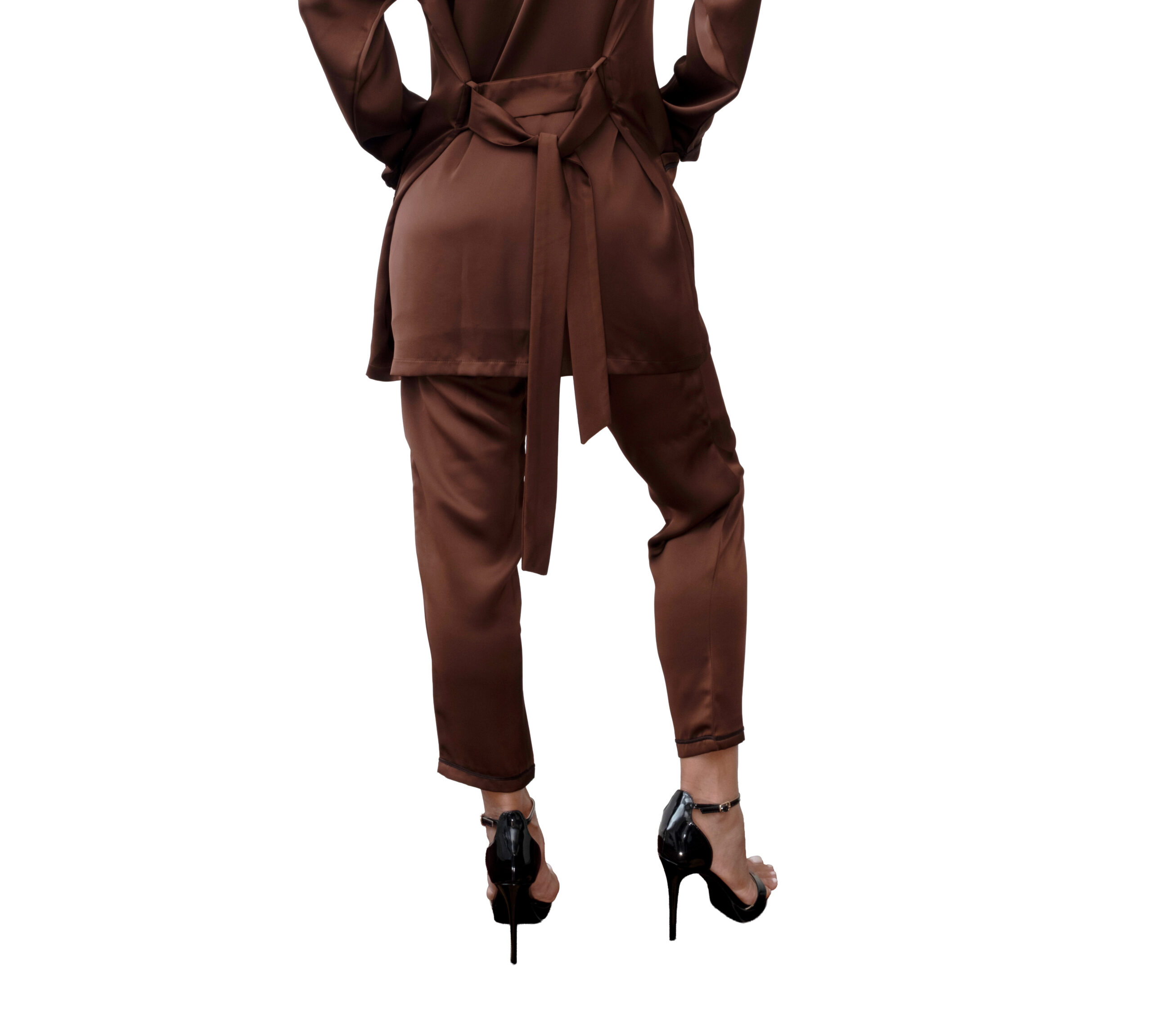 NOOR CADY KIMONO AND TROUSERS SET - immagine 5
